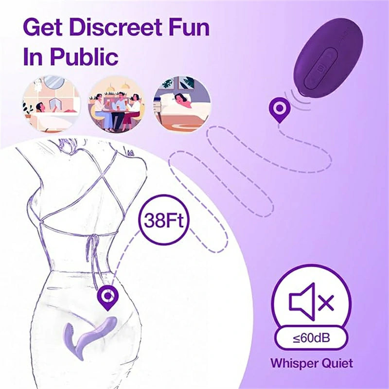 Dual Delight Wearable Thrusting Vibrator