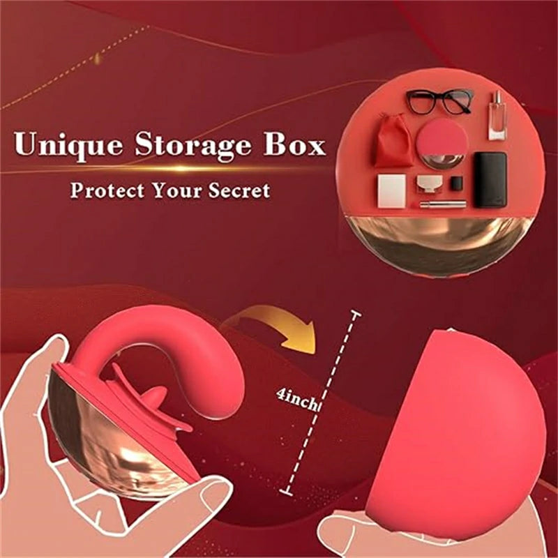 G-Spot Vibrator with Realistic Tongue Stimulator