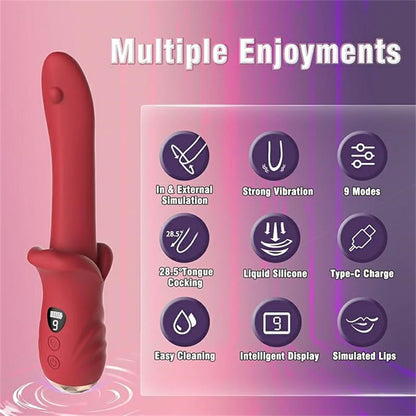 LCD Tongue Vibrator: 9 Modes of Intense Pleasure