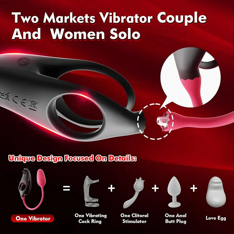 Split Couple Remote Control G-Spot Penis Ring
