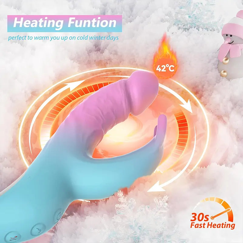 5 in 1 Rabbit Heated Telescopic G-Spot Vibrator