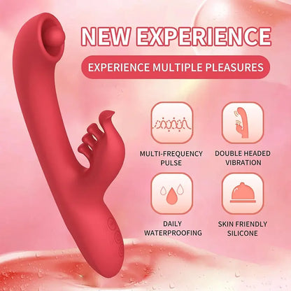 10 Vibration Patterns Rotating Clitoral Vibrator