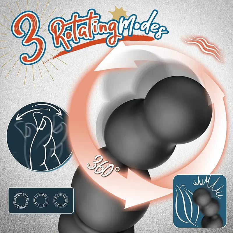 4-in-1 Rotating Prostate Massager & Anal Beads