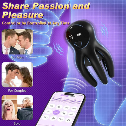 3-in-1 Screen Display Male Octopus Penis Vibrator