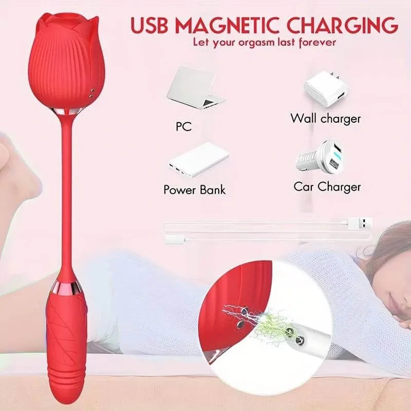rose toy clit sucker vibrator red
