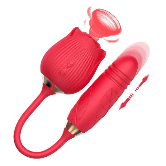 rose toy clit sucker vibrator red