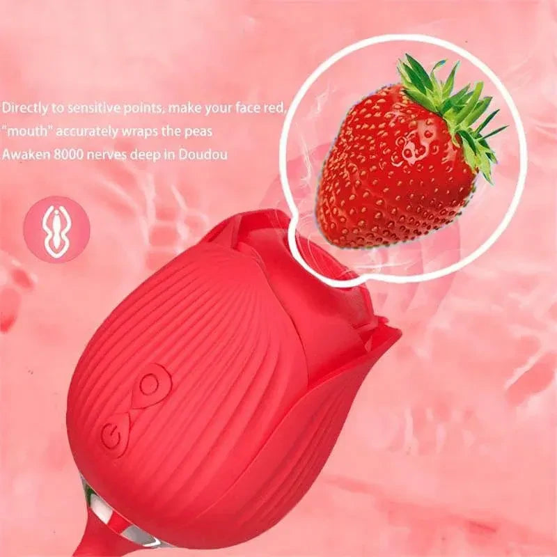 rose toy clit sucker vibrator red