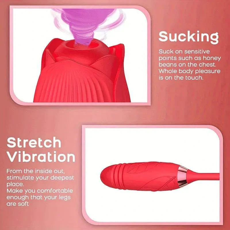 rose toy clit sucker vibrator red