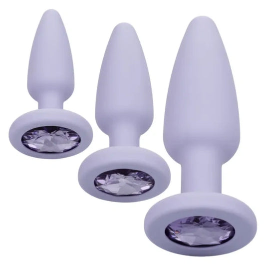 Purple Crystal Anal Plug Kit